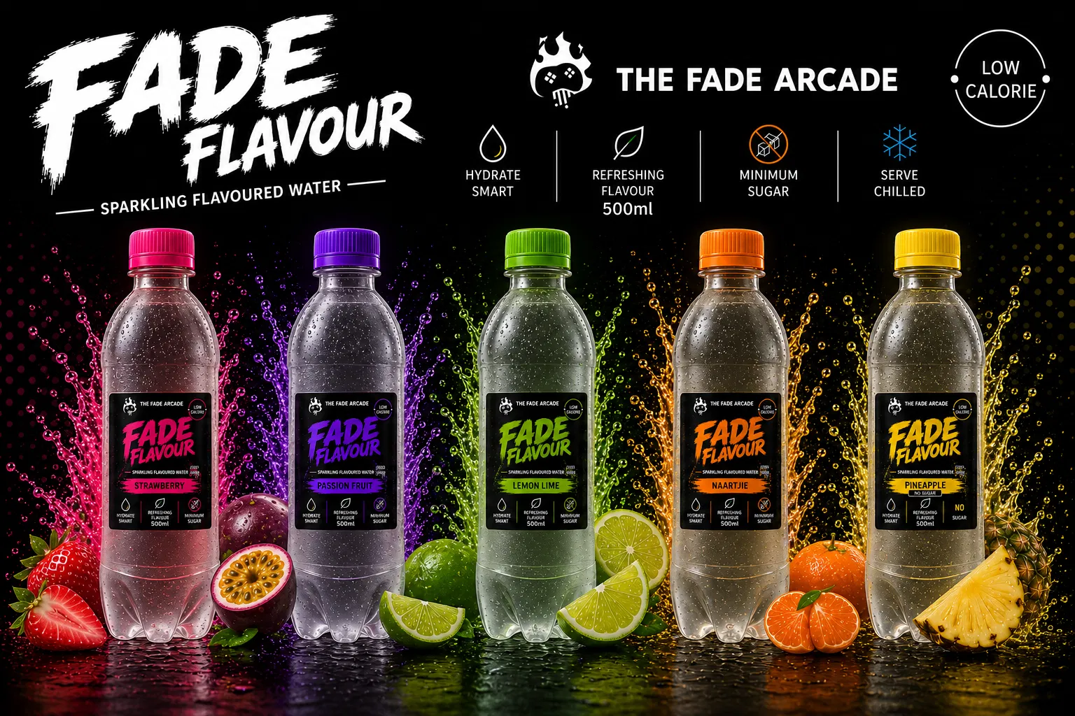 Fade Flavour sparkling flavoured water range